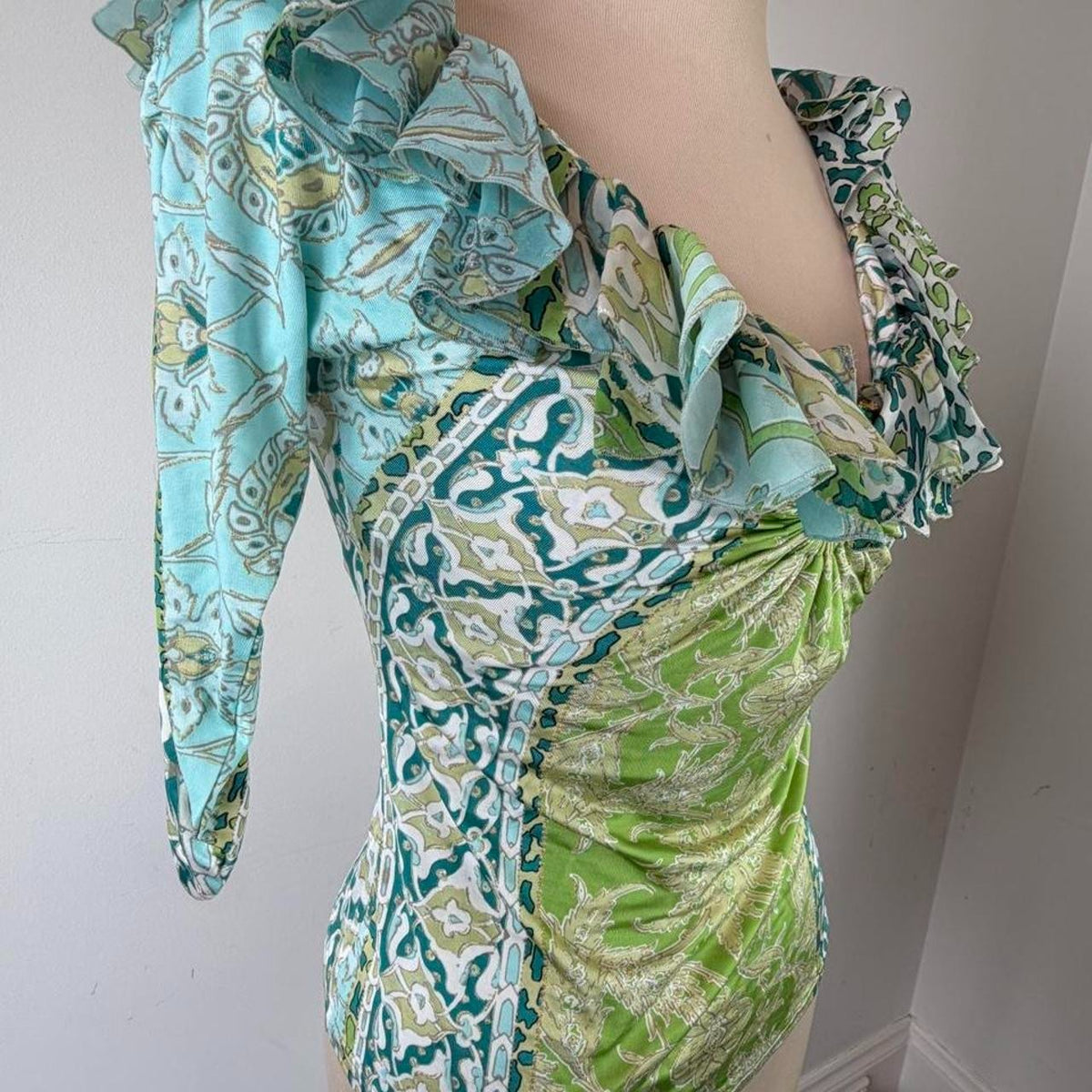 Roberto Cavalli  Y2K ruffle blouse 44EU 10-12au/uk