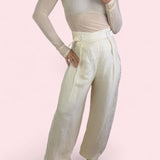 Zimmermann cream lace pants with belt Size 1