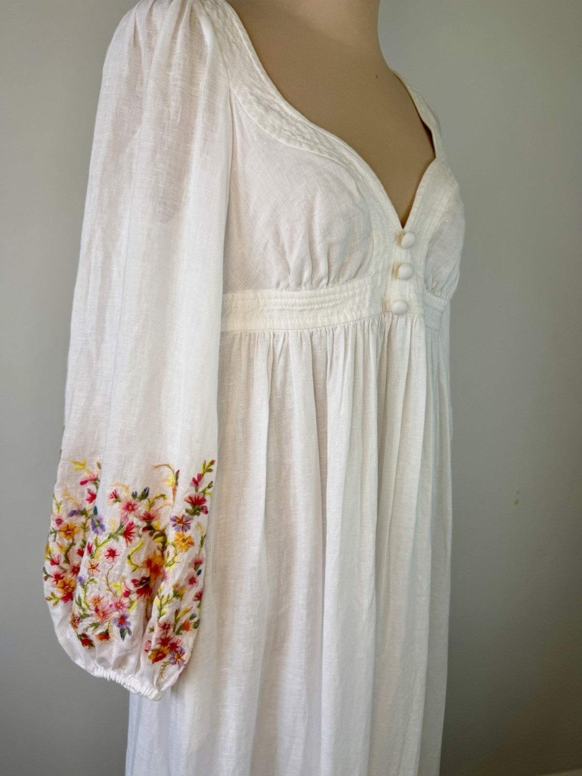 Zimmermann Mae Floral-Embroidered dress Size 3/ 14 AU/ 10 US