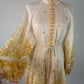 Zimmermann golden buttoned midi Size 1 Floral Linen