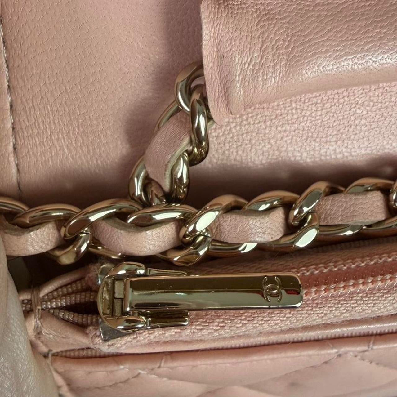 Chanel WOC pink quilted leather wallet with gold hardware #luxury #designer