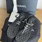 CHANEL Quilted CC Thong Sandals T-Strap Size 40