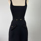 Scanlan Theodore Lurex Black mini dress size XS