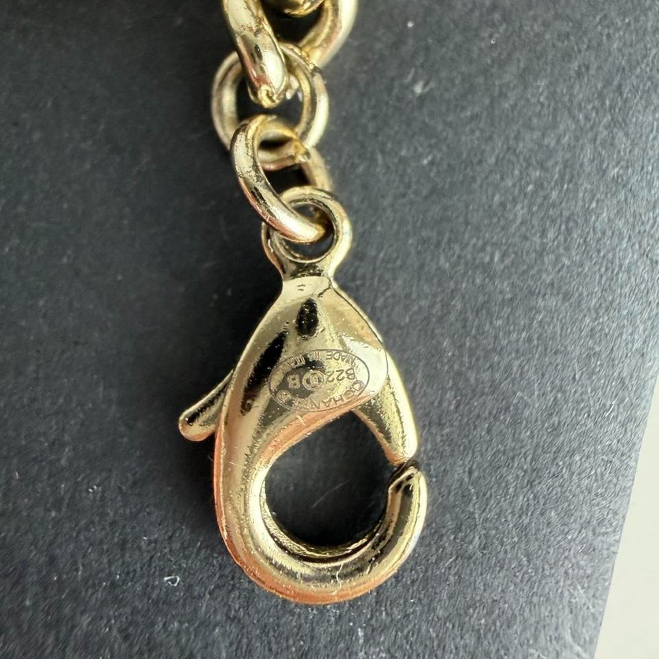 Chanel Chain Belt or Long Necklace with Gold Chain and Black Beads