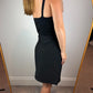 Scanlan Theodore Lurex Black mini dress size XS