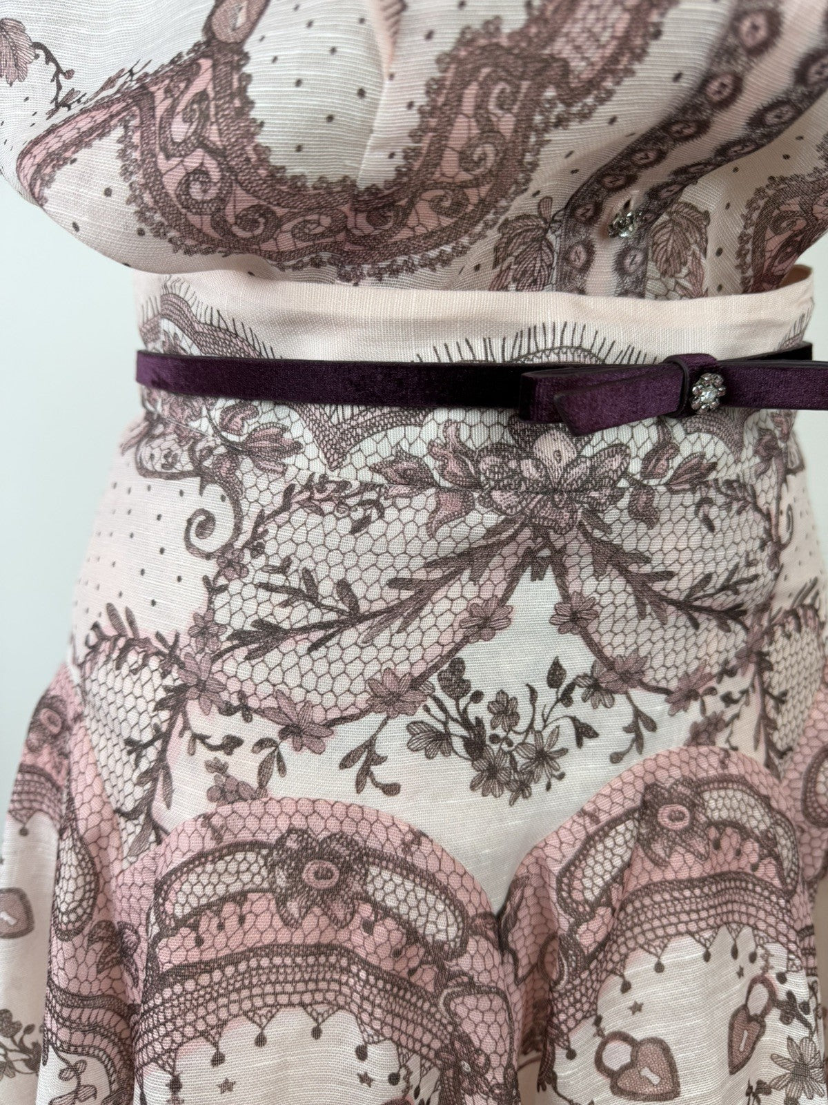 Zimmermann Crush Flared Midi Skirt 0 & Blouse 1 Set
