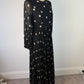 Zimmermann Dress Size 0 AU 6-8 US 2-5 Sunray Midi Pleated Polkadot Black Elegant