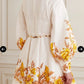 ZIMMERMANN Vacay Beaded Belted Floral-Print Linen Mini Dress Size 1 AU 10 US 4