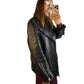 ACNE Studios Women Biker Lamb Leather Jacket Black Zip Long Sleeve Size 36