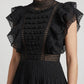 Zimmermann Juno Pintuck mini black lace dress Size 1 excellent