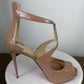 Christian Louboutin Caged Open-Toe Heeled Sandals Nude Patent – Excellent 39eu