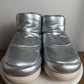 UGG silver metallic high top boots Size US 7 #shearling #winterboots