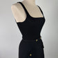 Scanlan Theodore Lurex Black mini dress size XS
