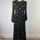 Zimmermann Dress Size 0 AU 6-8 US 2-5 Sunray Midi Pleated Polkadot Black Elegant