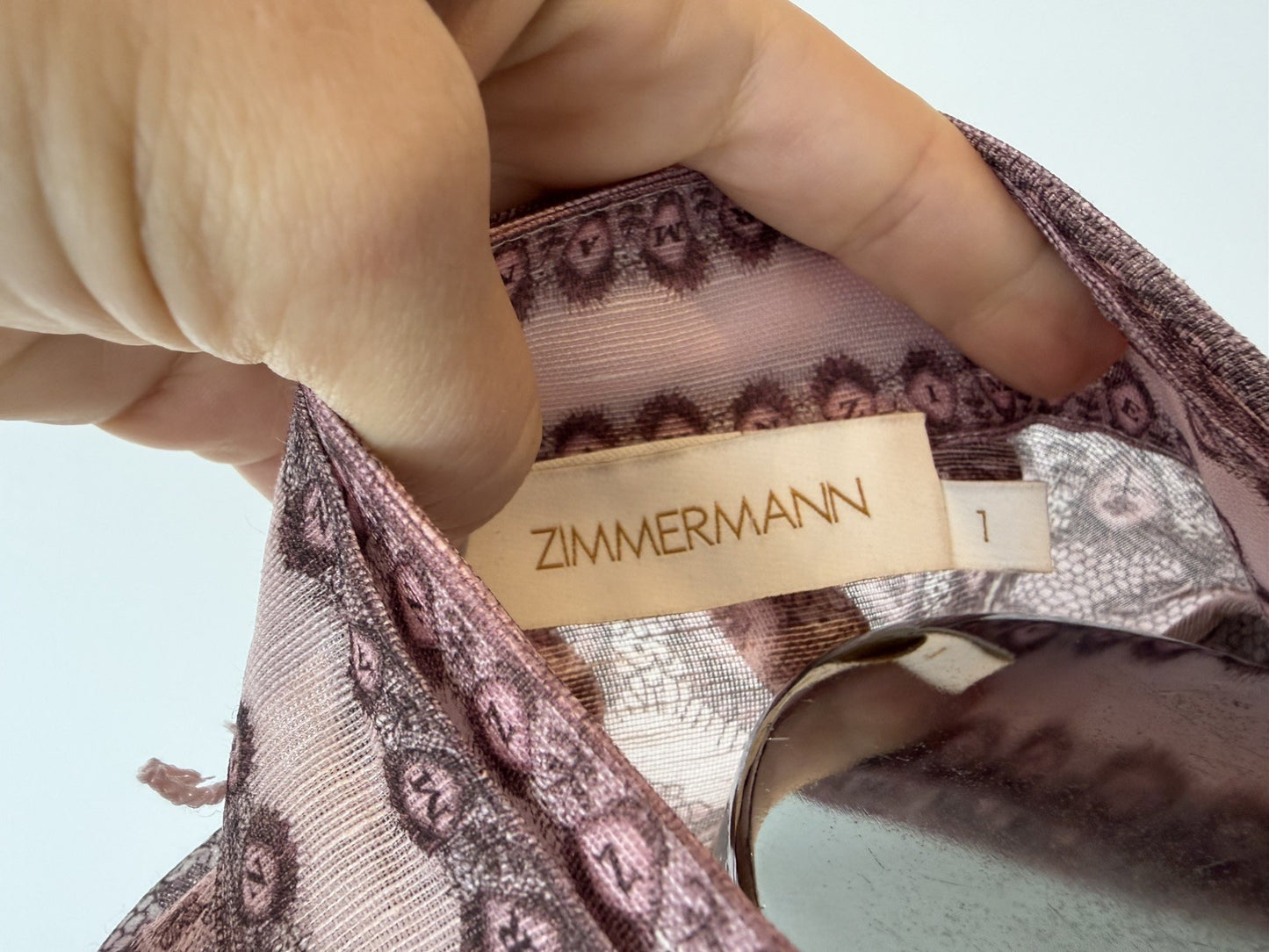 Zimmermann Crush Flared Midi Skirt 0 & Blouse 1 Set