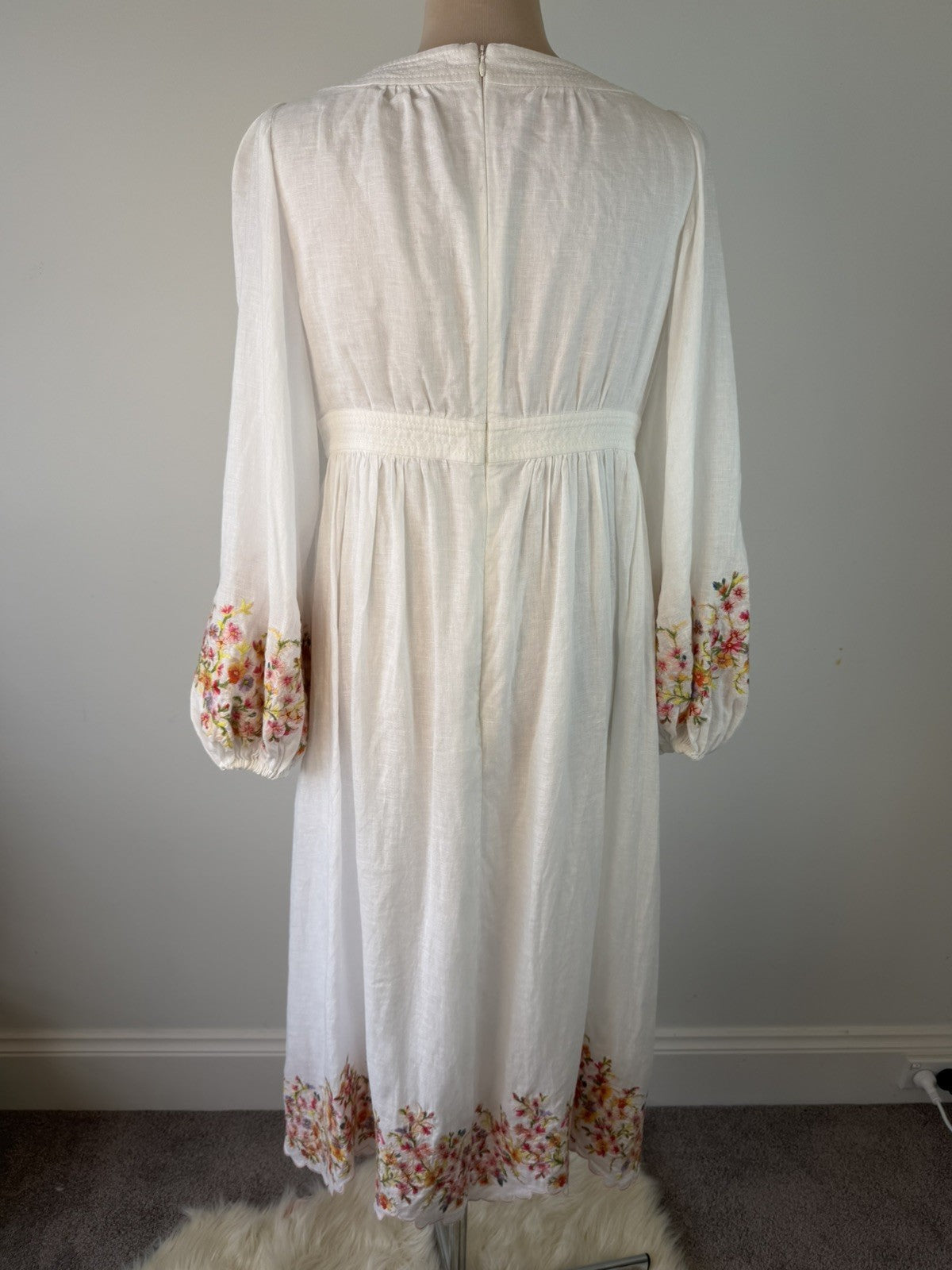Zimmermann Mae Floral-Embroidered dress Size 3/ 14 AU/ 10 US