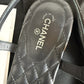 CHANEL Quilted CC Thong Sandals T-Strap Size 40