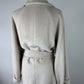 Emporio Armani Cream Alpaca & Virgin Wool Belted Wrap Coat – Size EU 38 / AU 8