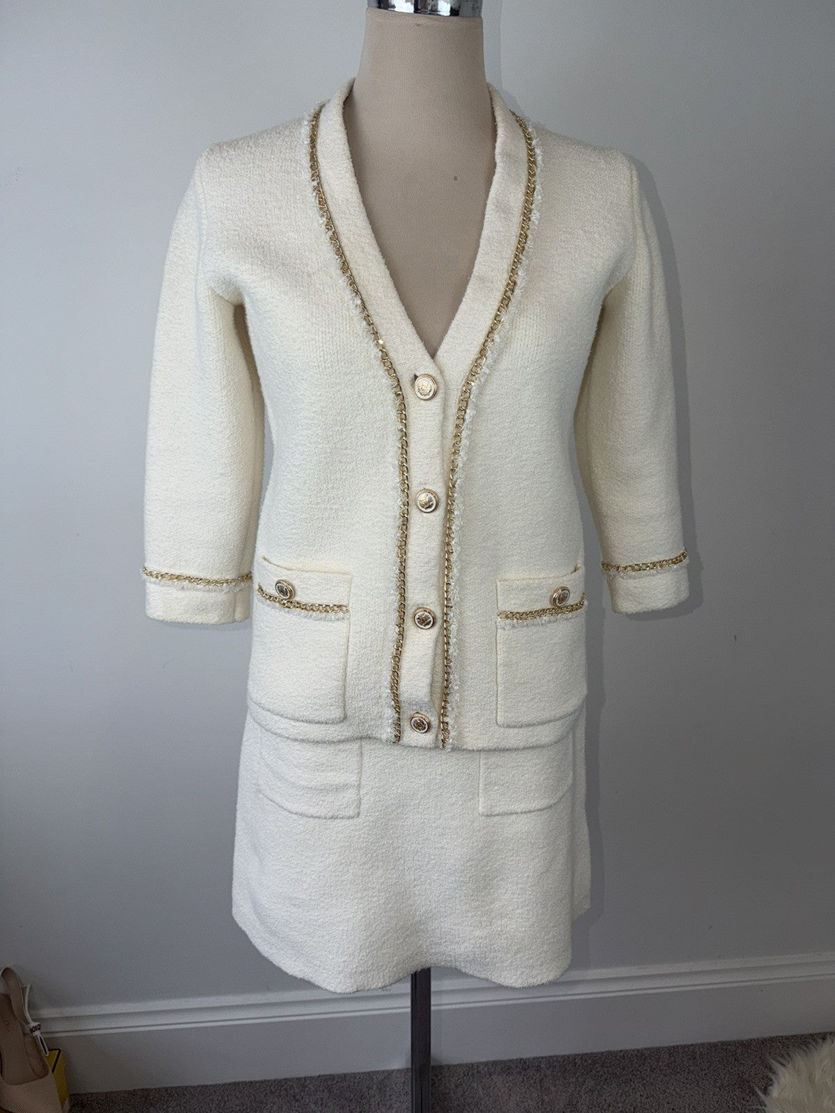 Maje Moxette Cardigan and Skirt Set Size 8-10 au
