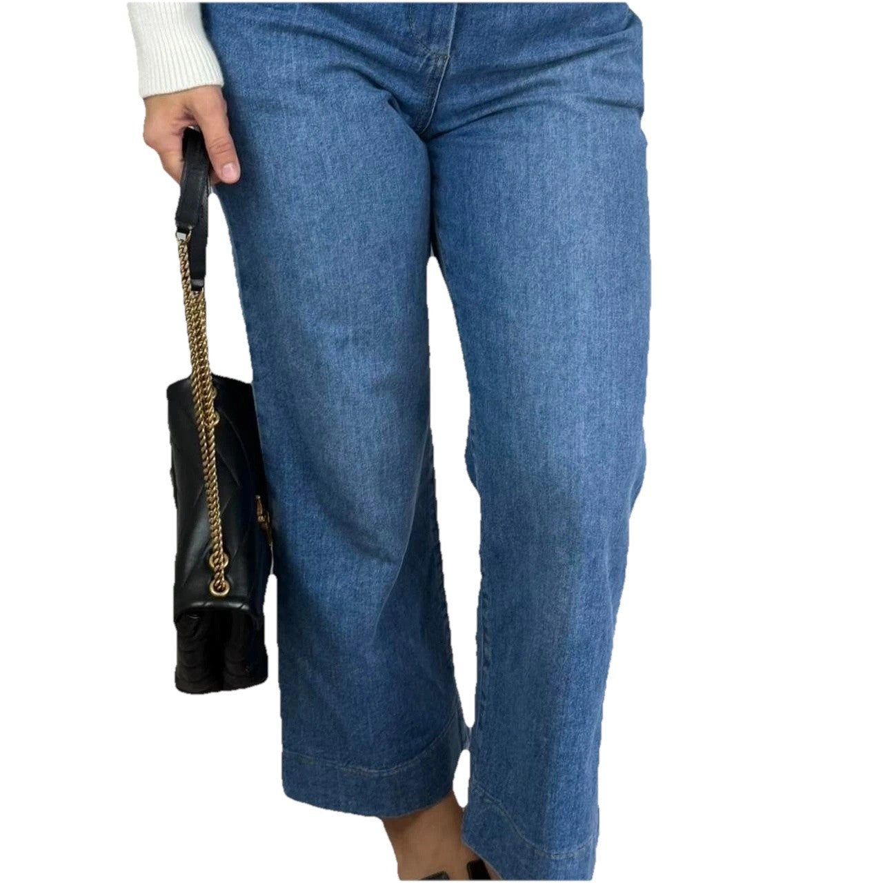 Scanlan Theodore Denim Crop Jean  blue denim jeans