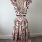 Zimmermann Crush Flared Midi Skirt 0 & Blouse 1 Set
