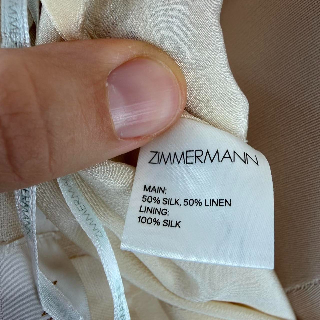 Zimmermann cream lace pants with belt Size 1