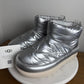 UGG silver metallic high top boots Size US 7 #shearling #winterboots