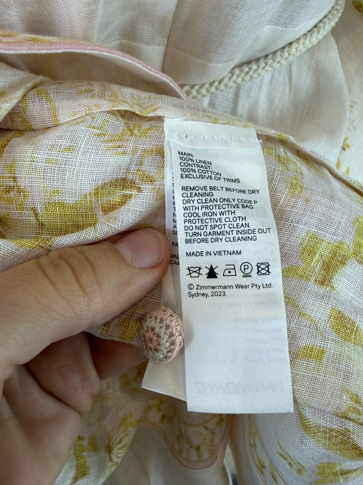Zimmermann Golden Buttoned Dress Size 1