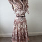 Zimmermann Crush Flared Midi Skirt 0 & Blouse 1 Set