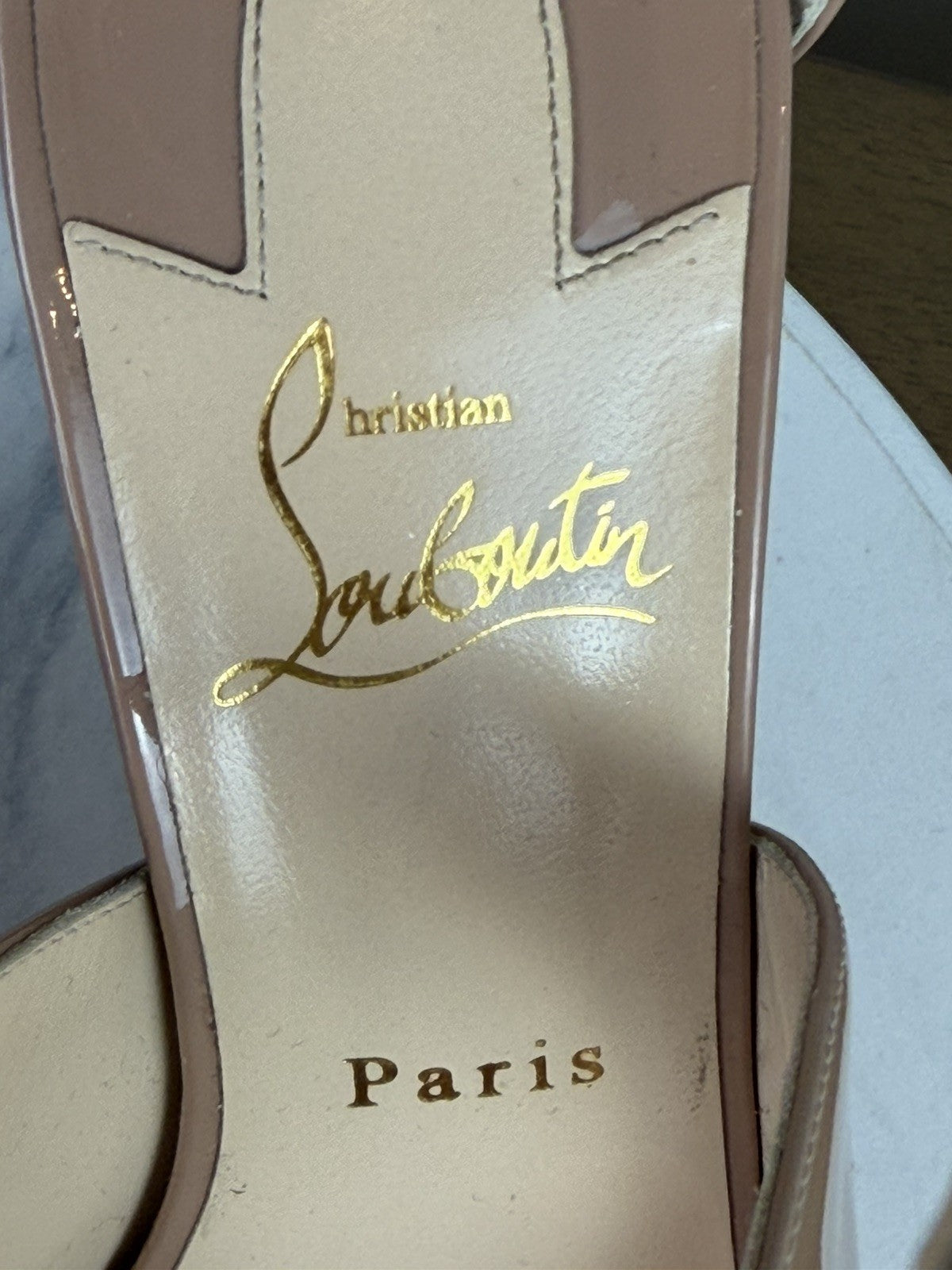 Christian Louboutin Caged Open-Toe Heeled Sandals Nude Patent – Excellent 39eu