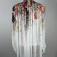 ZIMMERMANN White Floral Prima Smock Ruched Blouse - size 0/8 uk/4 us