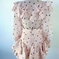 Zimmermann Crush pink heart print set blouse and set size 0/0P - 8 au/uk