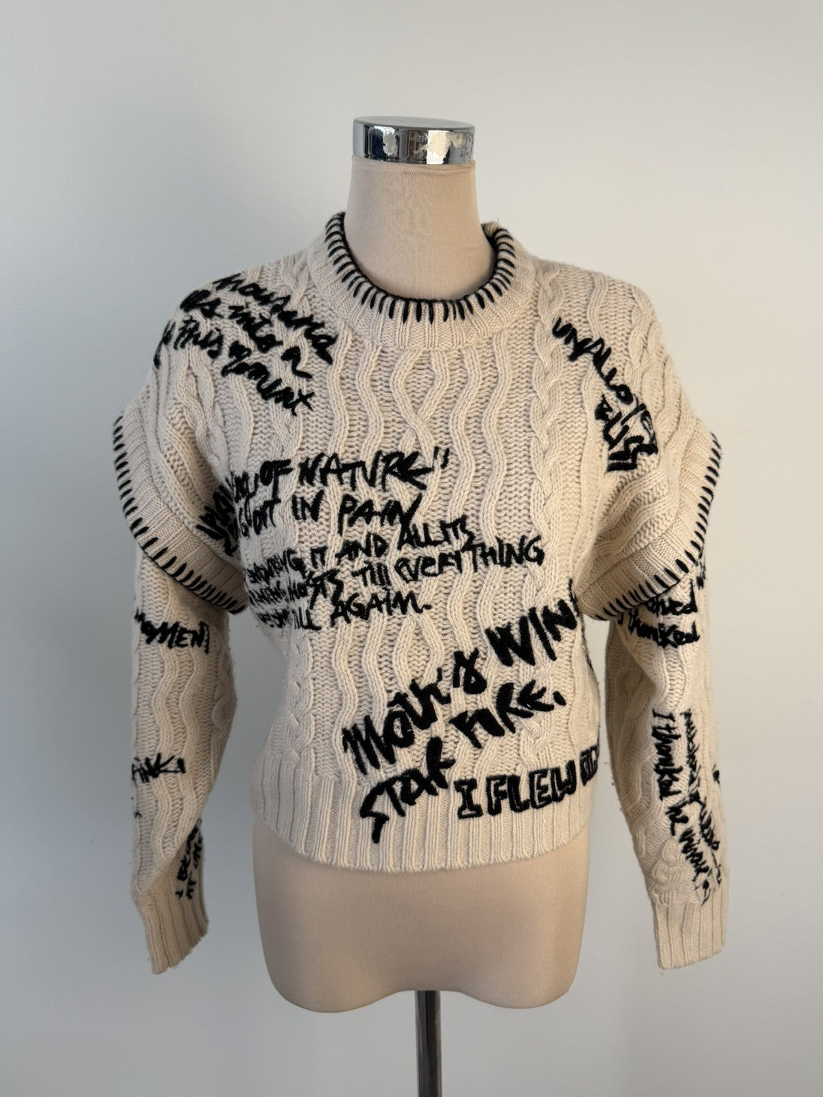 Zimmermann Dancer Embroidered Wool Sweater Size 1 EXCELLENT