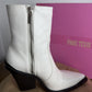Paris Texas White Leather Nina Wedge Boots  Size 38