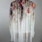 ZIMMERMANN White Floral Prima Smock Ruched Blouse - size 0/8 uk/4 us