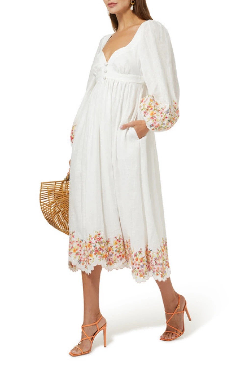Zimmermann Mae Floral-Embroidered dress Size 3/ 14 AU/ 10 US