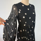 Zimmermann Dress Size 0 AU 6-8 US 2-5 Sunray Midi Pleated Polkadot Black Elegant