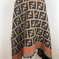 FENDI ROMA poncho interlocking FF logo pattern, size M