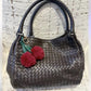  Bottega Veneta  Brown Intrecciato Woven Nappa Leather Parachute Bag Large