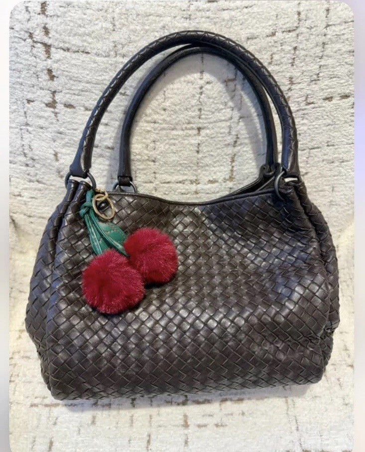  Bottega Veneta  Brown Intrecciato Woven Nappa Leather Parachute Bag Large