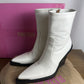 Paris Texas White Leather Nina Wedge Boots  Size 38