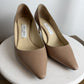 Authentic Jimmy Choo Romy 85 Pumps Shoes sz 38 In Nude