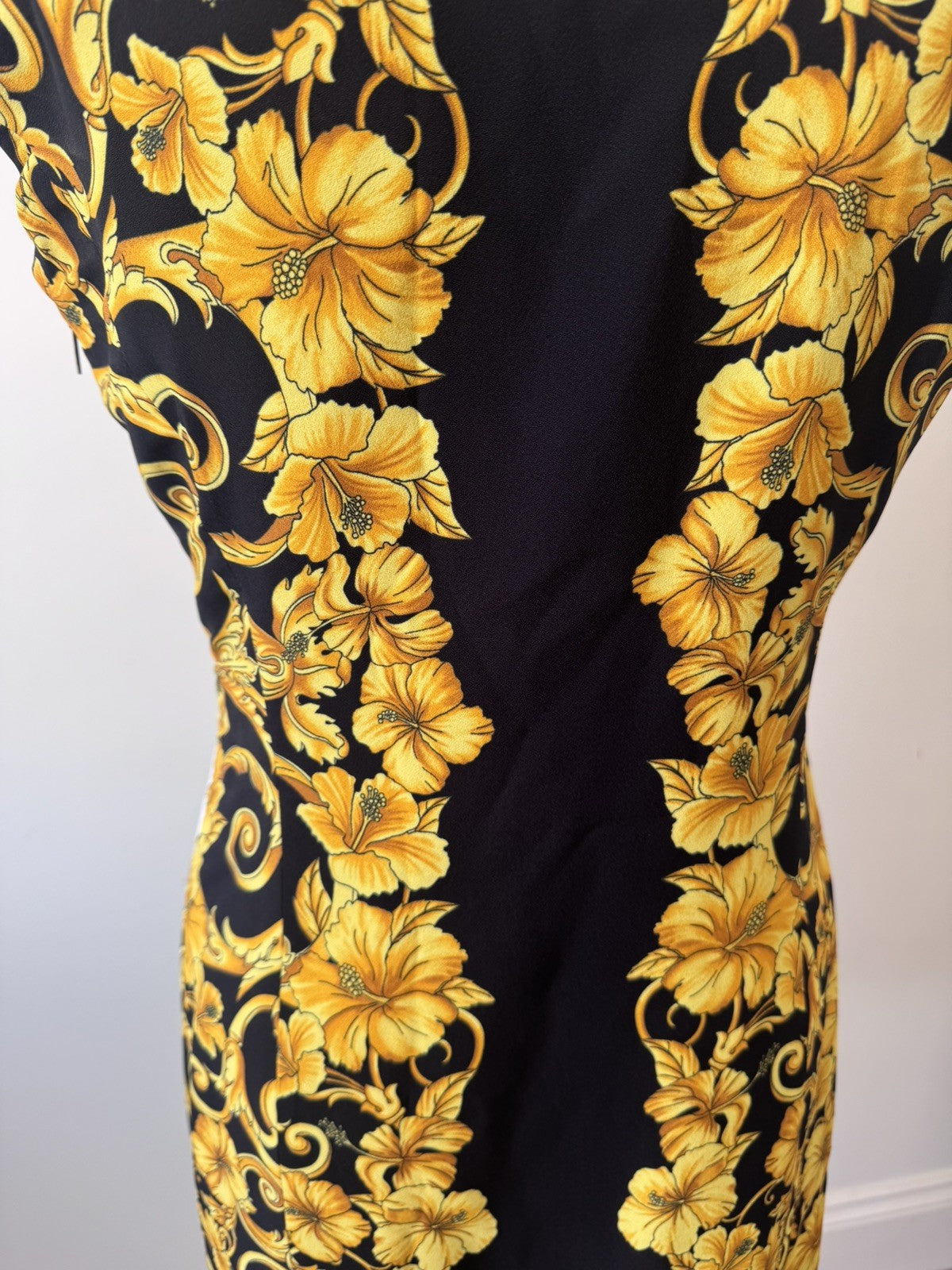 Vercase Barocco Silk Dress Uk 10 42 it 6 us