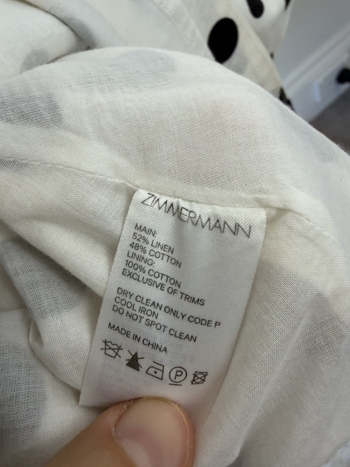 Zimmermann Bellitude linen-blend dress  Size 1 Excellent