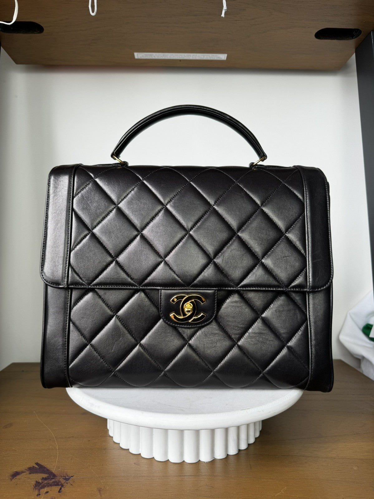 Chanel Kelly Top Handle Bag 24k GOLD lambskin Bag