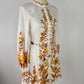 ZIMMERMANN Vacay Beaded Belted Floral-Print Linen Mini Dress Size 1 AU 10 US 4