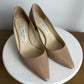 Authentic Jimmy Choo Romy 85 Pumps Shoes sz 38 In Nude