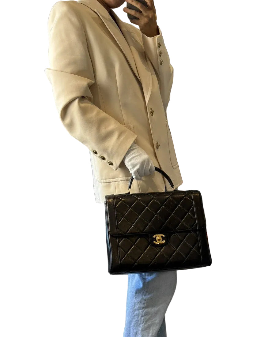 Chanel Kelly Top Handle Bag 24k GOLD lambskin Bag