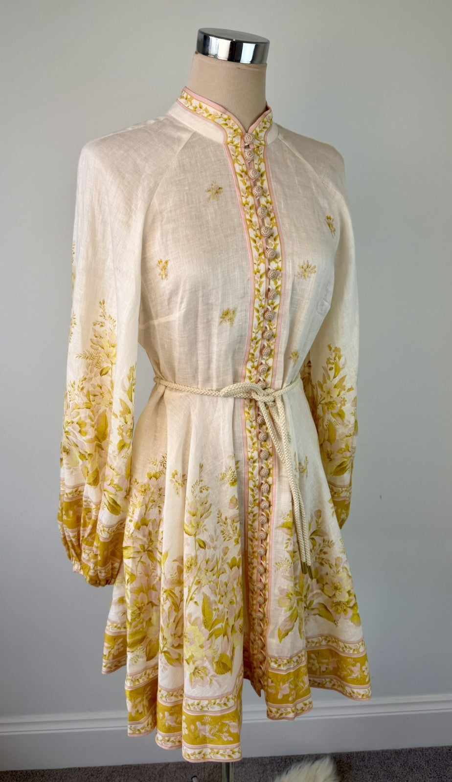Zimmermann Golden Buttoned Dress Size 1