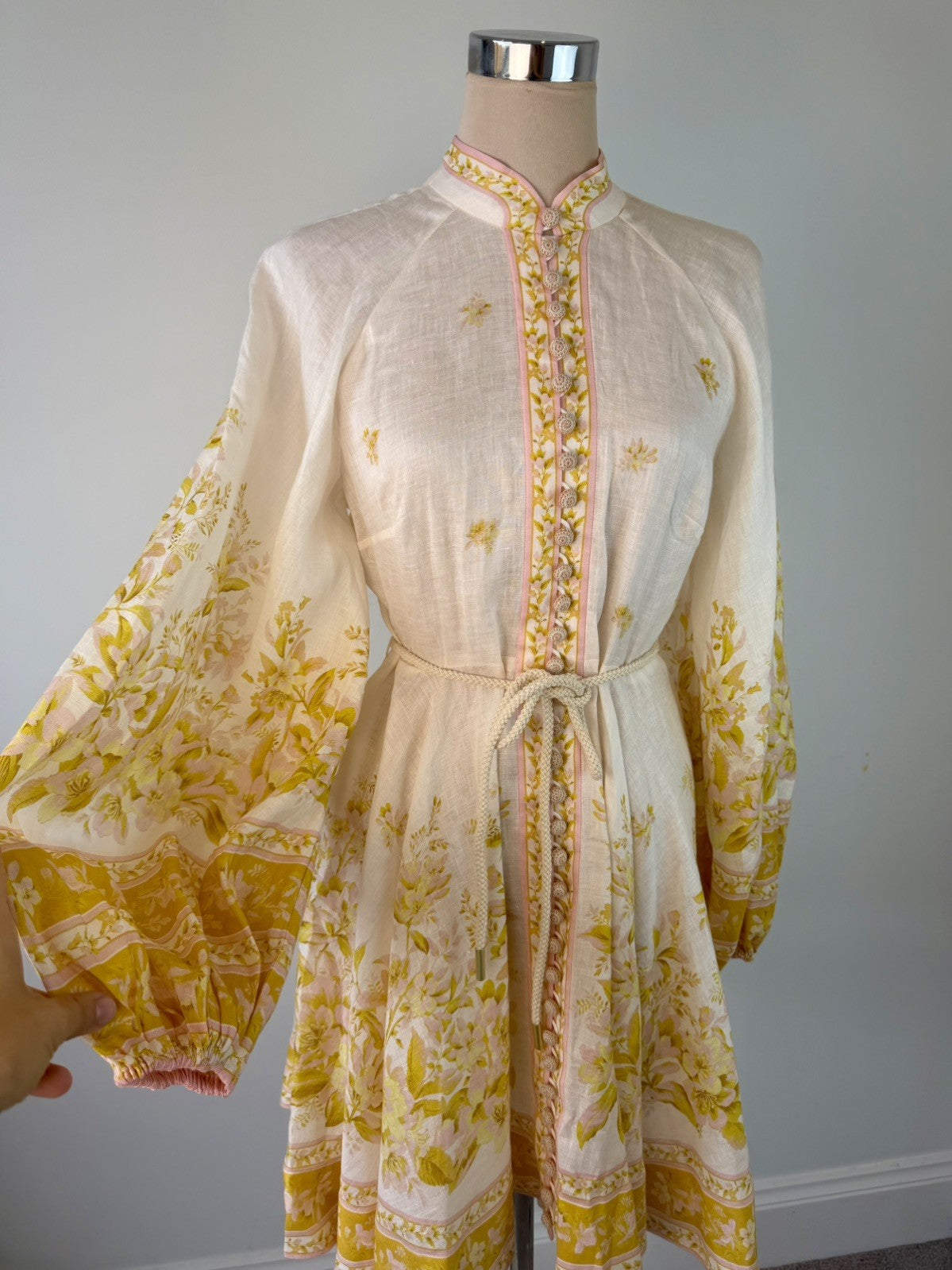Zimmermann Golden Buttoned Dress Size 1